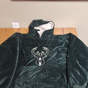 NBA Green Hooded Sweatshirt Sherpa Lined